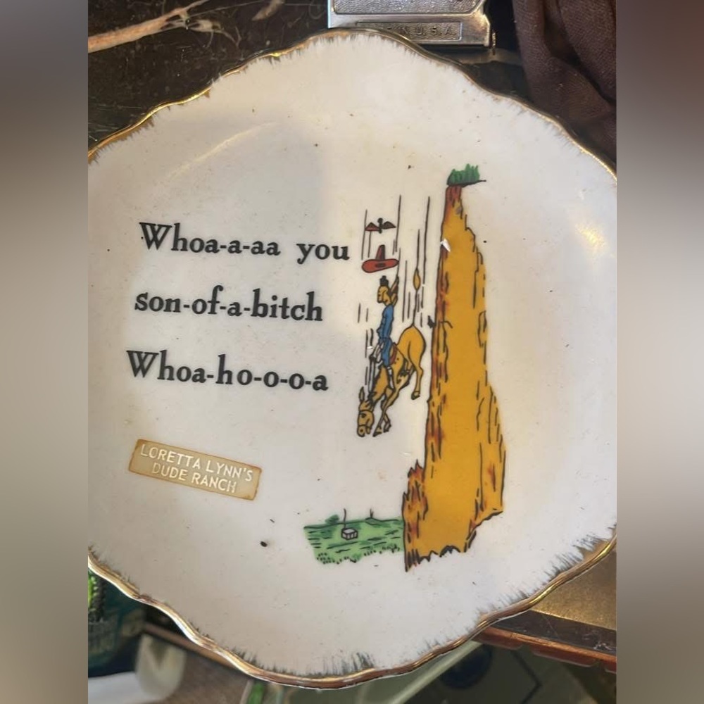 Vintage Loretta Lynn Dude Ranch wall plate